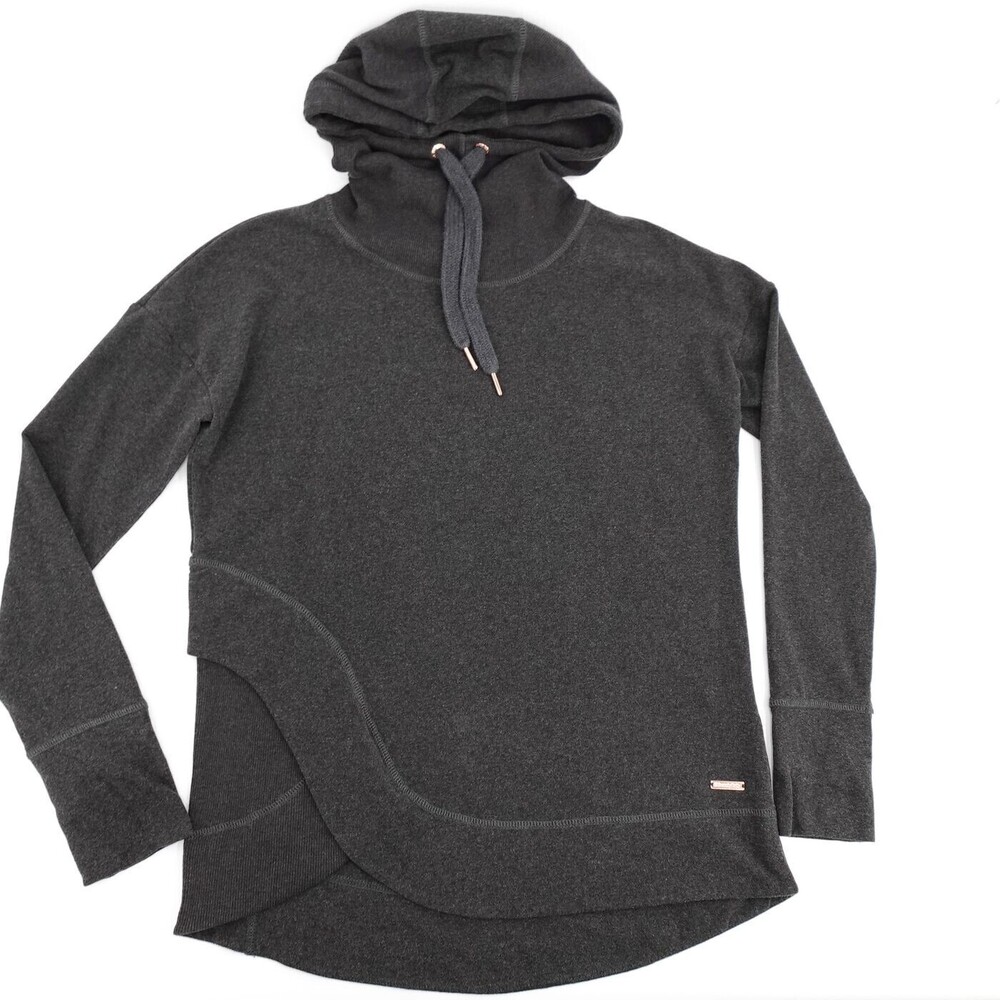 Sweaty Betty Hoodie Womens Small Gray Pullover Hooded Athletic Stretch Workout